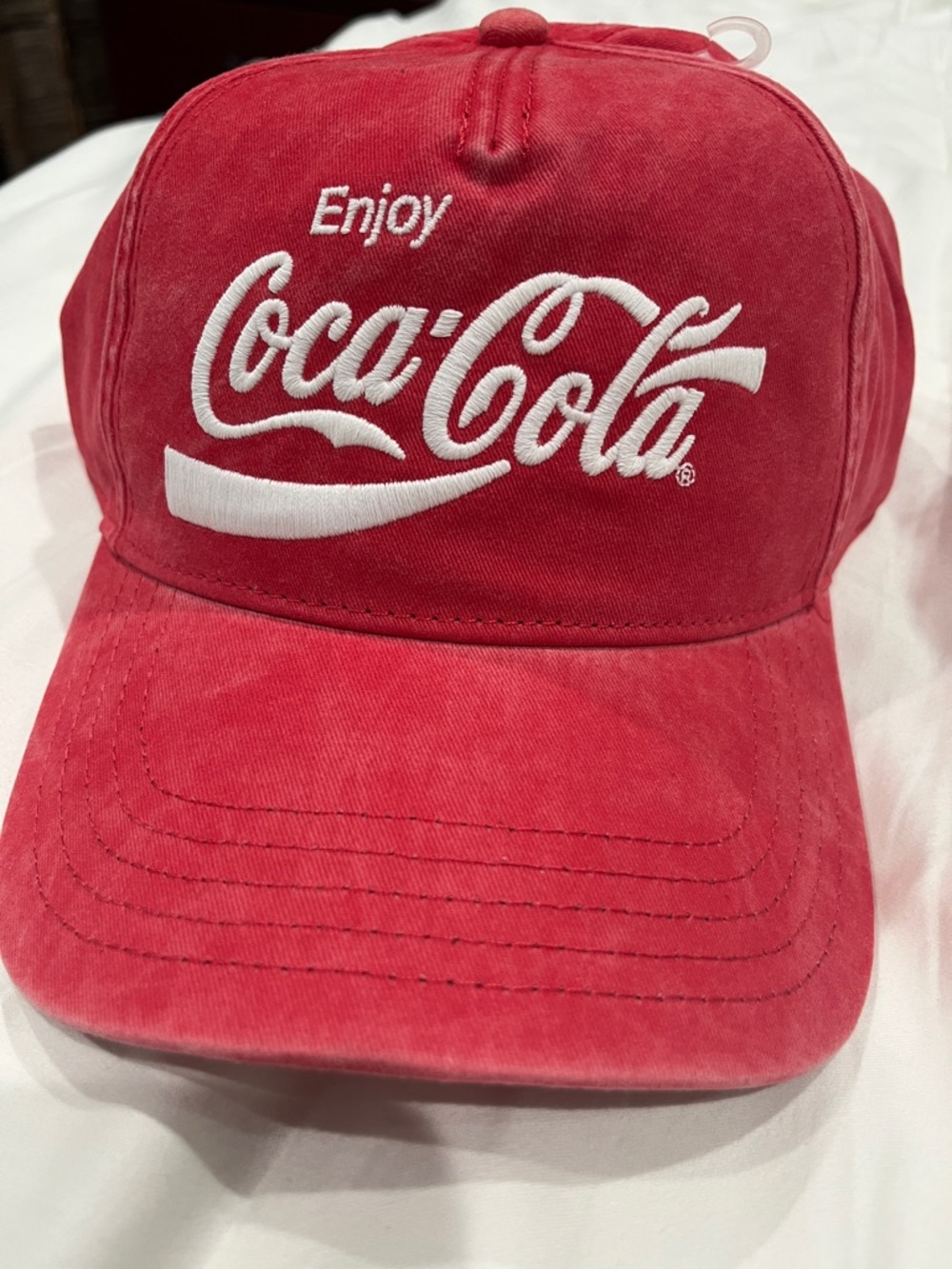 Coca-Cola Red Cap with White Script Logo - Picture 5 of 5
